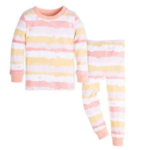 Organic Cotton Toddler Pajama Set - Pink & Yellow